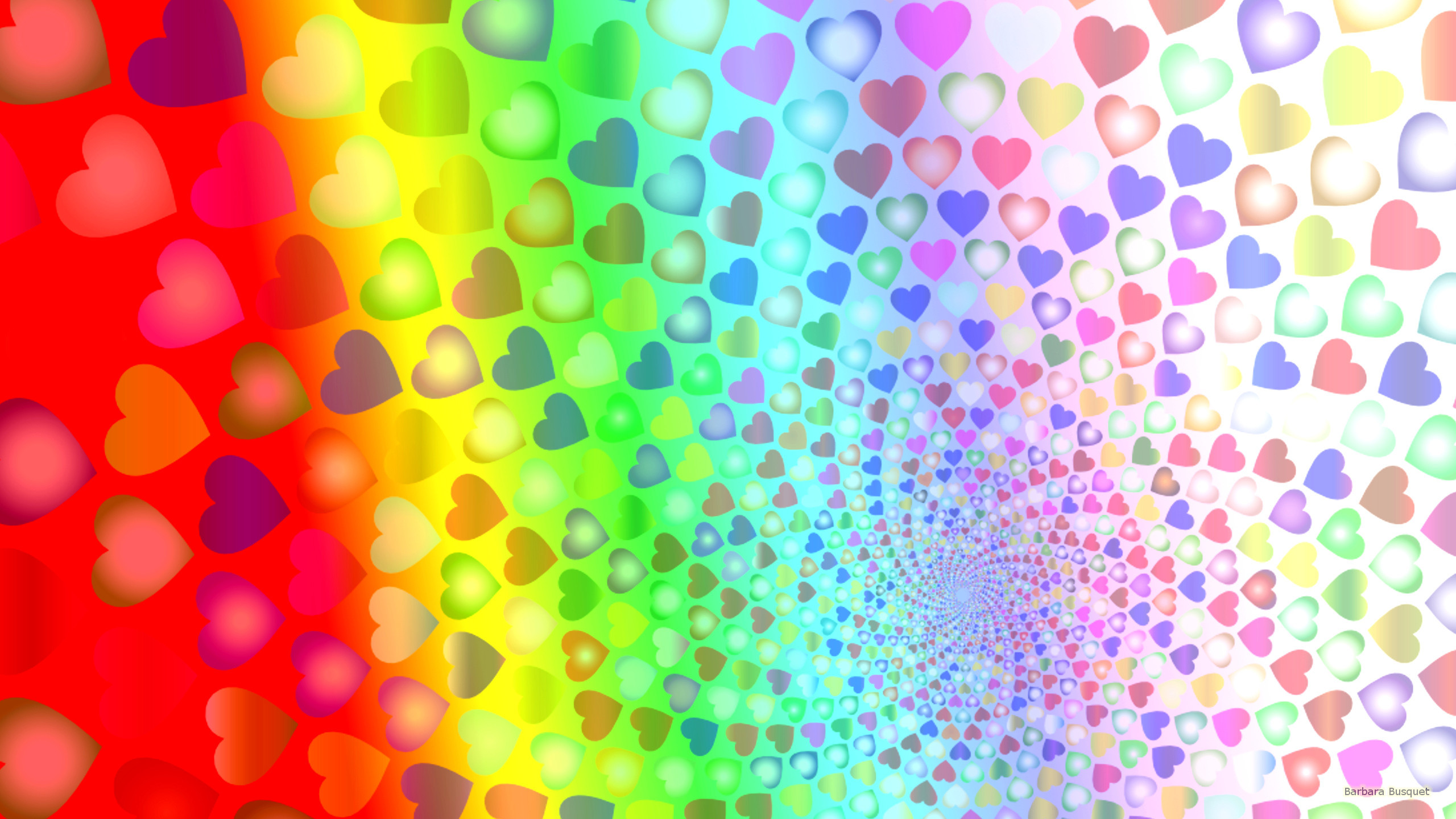 Colorful Heart Pattern Wallpaper - Circle - HD Wallpaper 