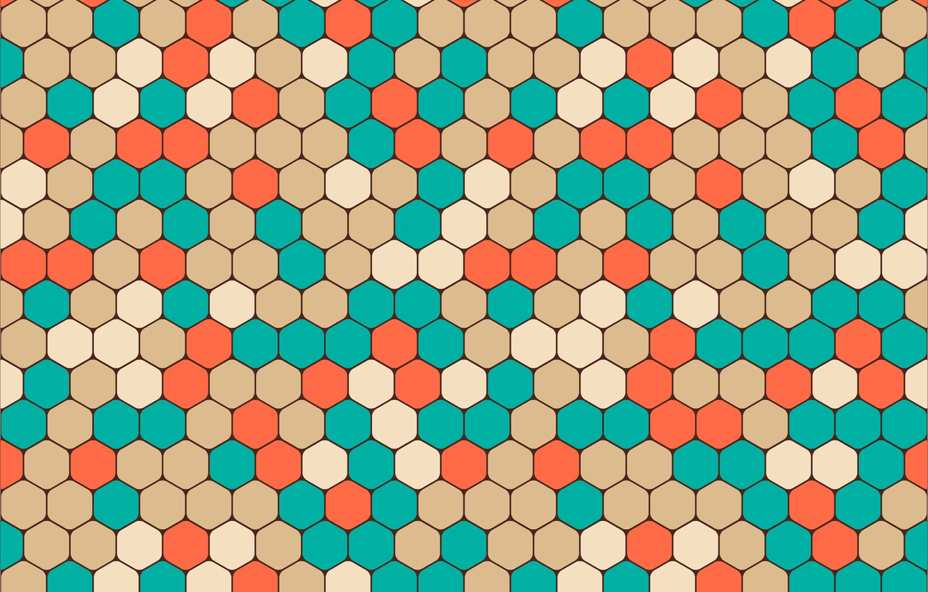 Photo Wallpaper Colorful, Abstract, Geometry, Background, - Hexagon - HD Wallpaper 