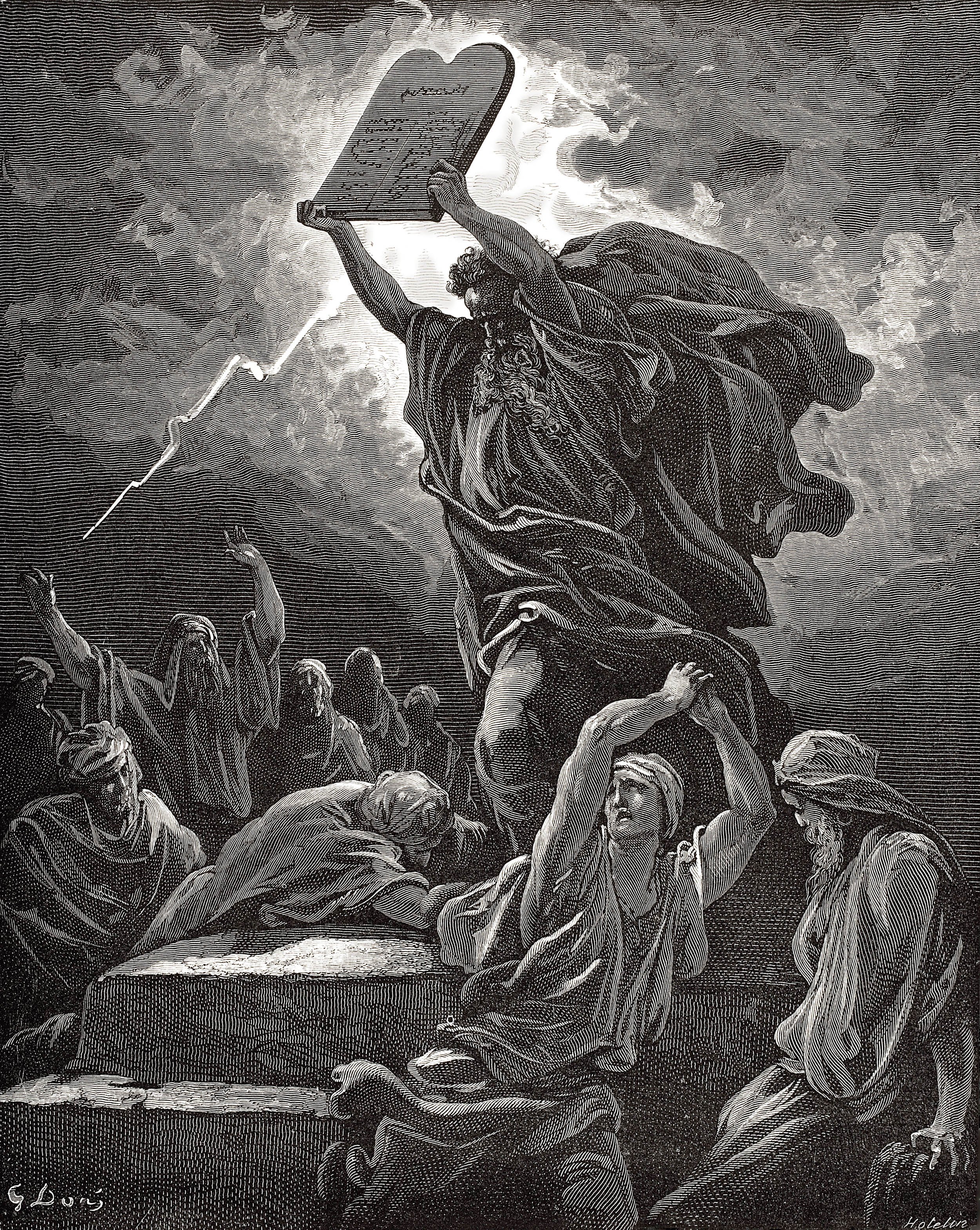 12 26 Bible - Moses Breaking The Tablets Of The Law - HD Wallpaper 