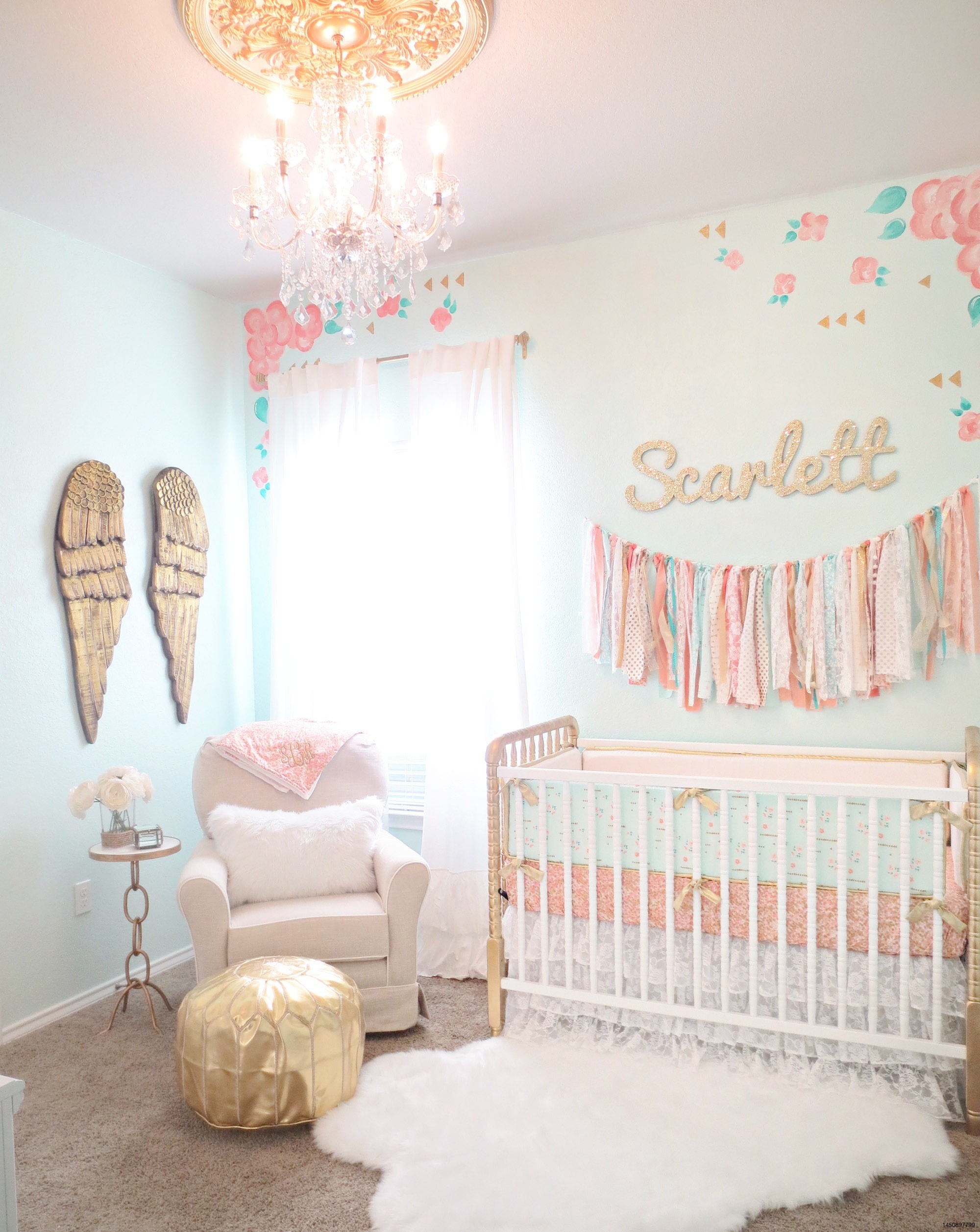 2000x2514, Magnificent Vintage Baby Wall Design Ideas - Mint Green Girls Nursery - HD Wallpaper 