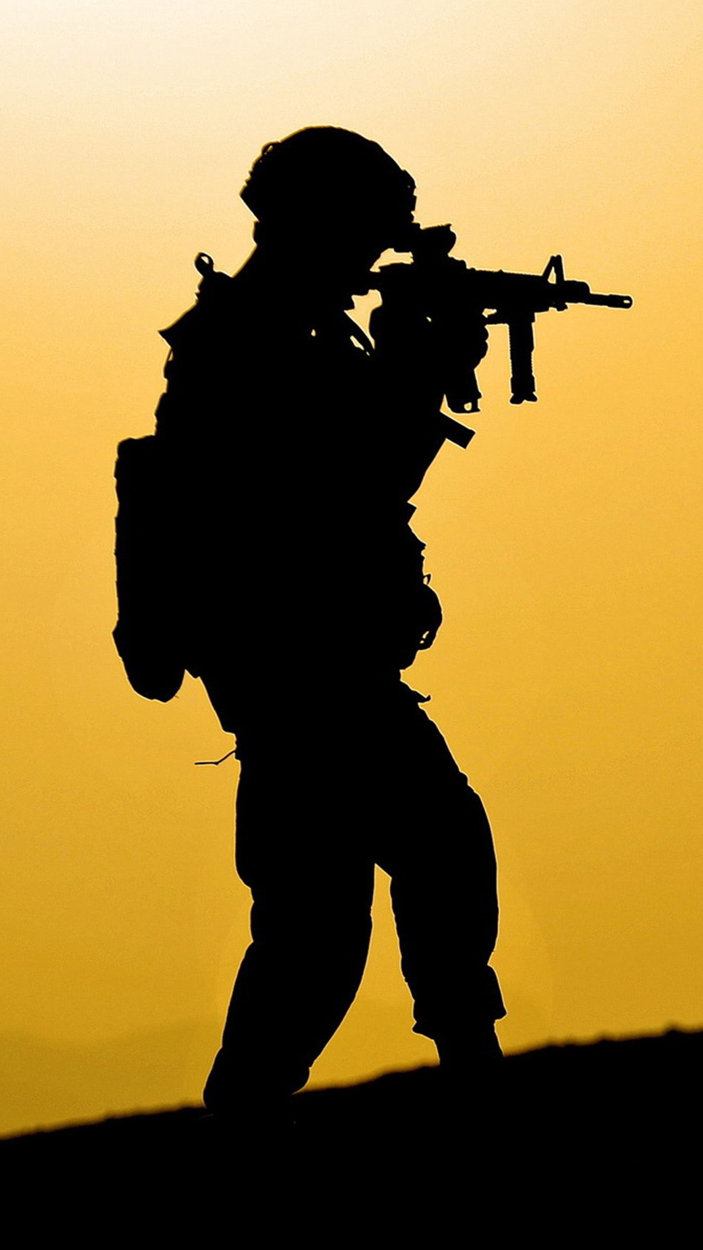 Indian Soldier Silhouette - HD Wallpaper 