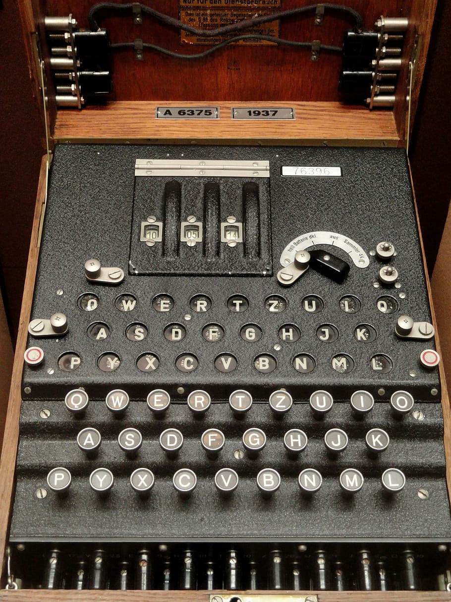 Grey Typewriter, Enigma, Encryption, Cryptologic, Army, - Encoding Machine - HD Wallpaper 