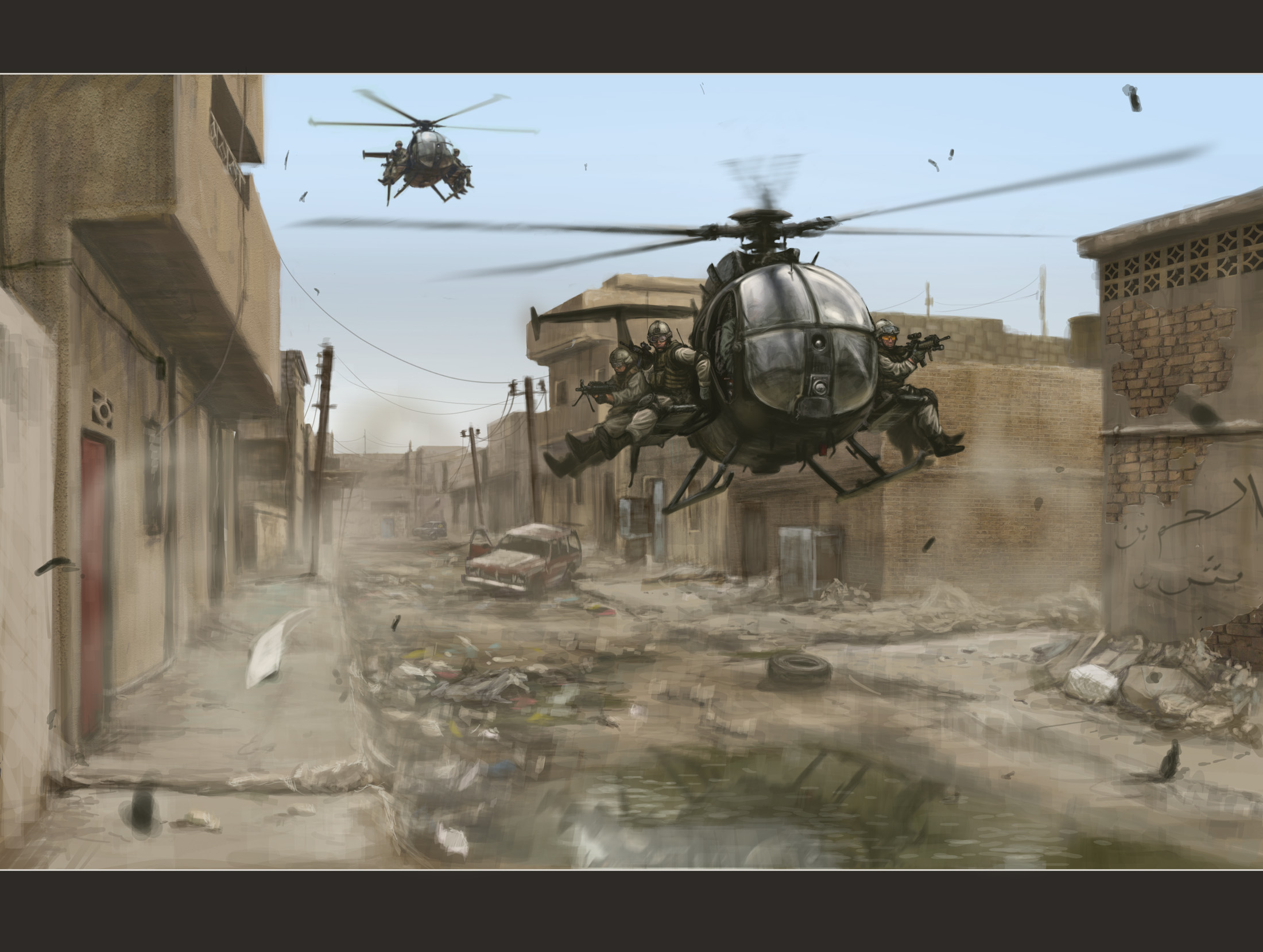 Black Hawk Down Artwork - HD Wallpaper 