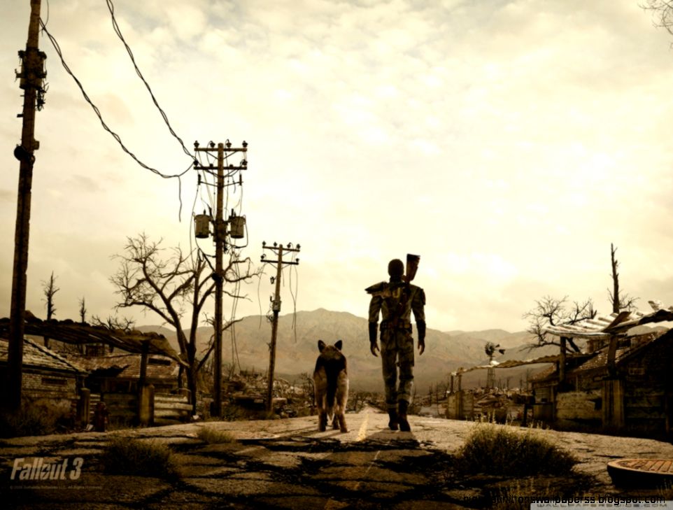 Fallout 3 Man And His Dog Hd Desktop Wallpaper High - Fallout 3 Man And Dog - HD Wallpaper 