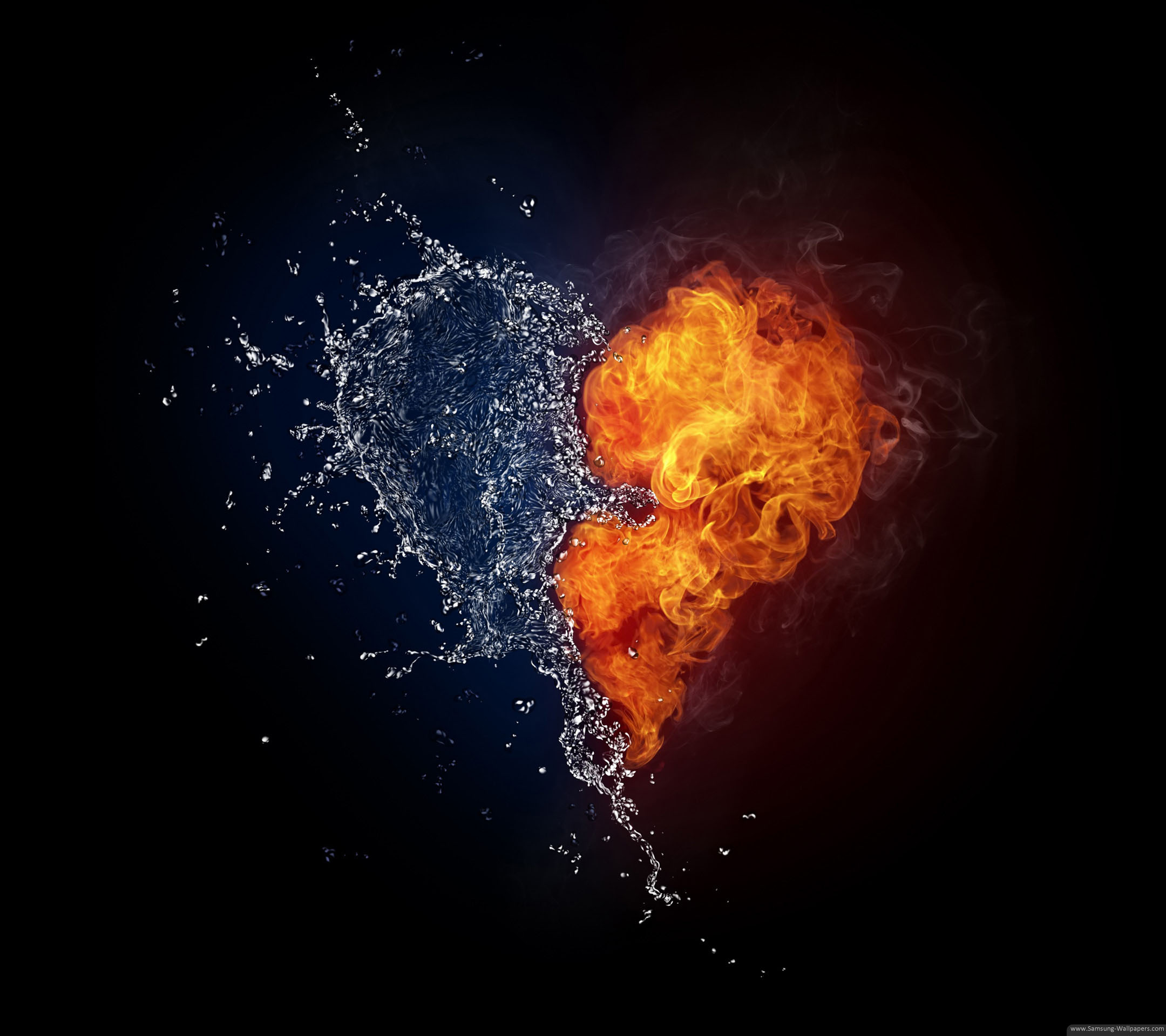 Dark And Light Heart - HD Wallpaper 