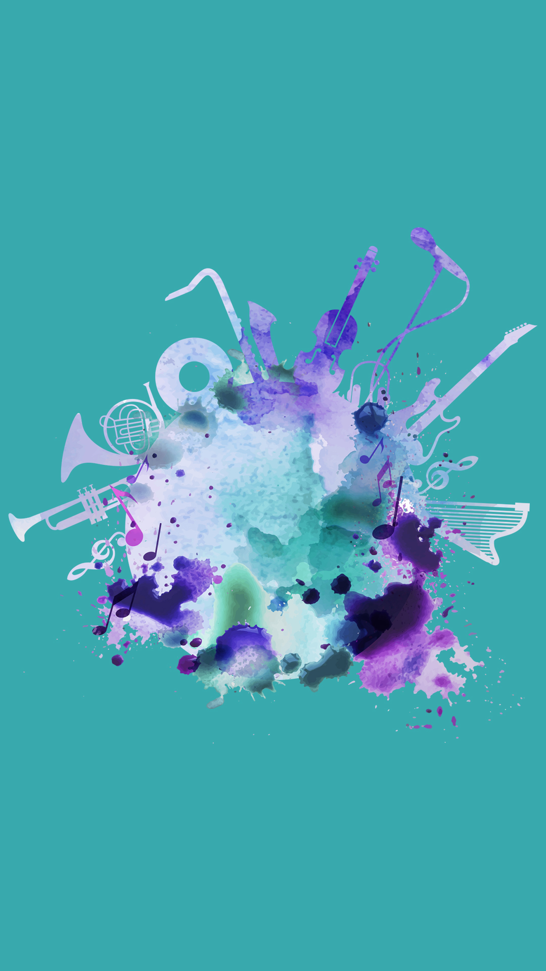 Water Color Music Clipart - HD Wallpaper 