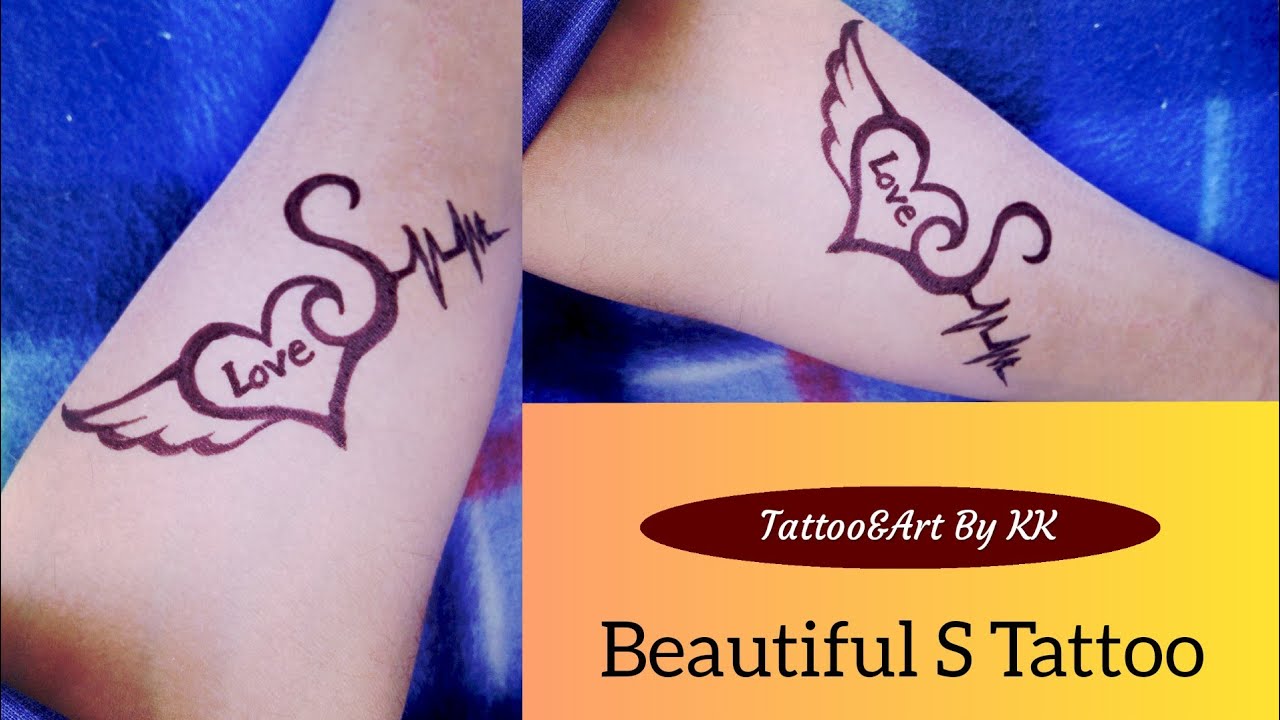 3. "S Letter Tattoo Designs with Hearts" - wide 3