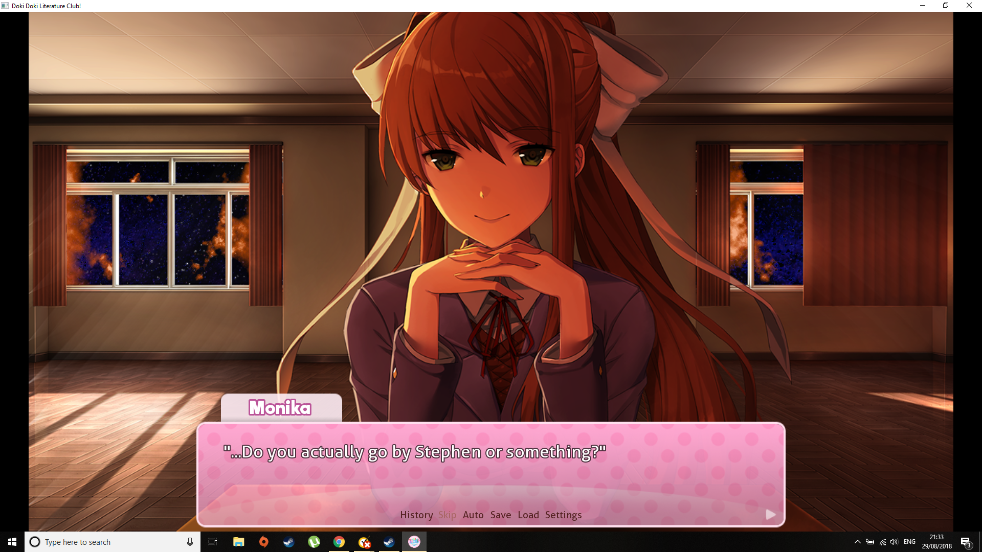 Monika Name Wallpaper - Doki Doki Literature Club Monika Dialogue - HD Wallpaper 