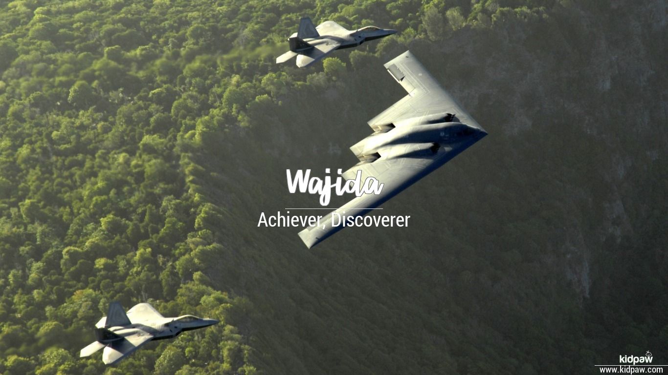 Wajid Name Wallpaper - B 2 With F 22 - HD Wallpaper 