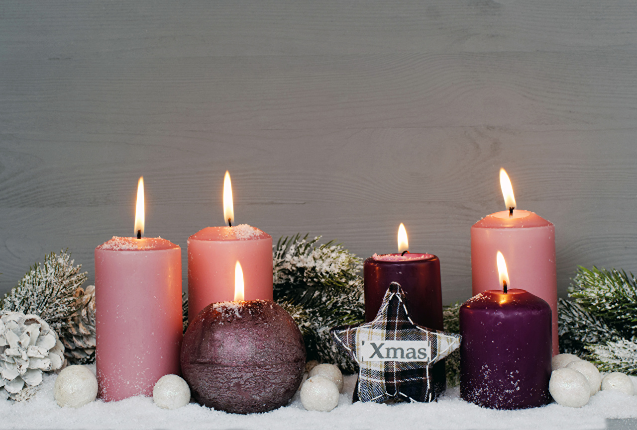 Christmas Candle - HD Wallpaper 