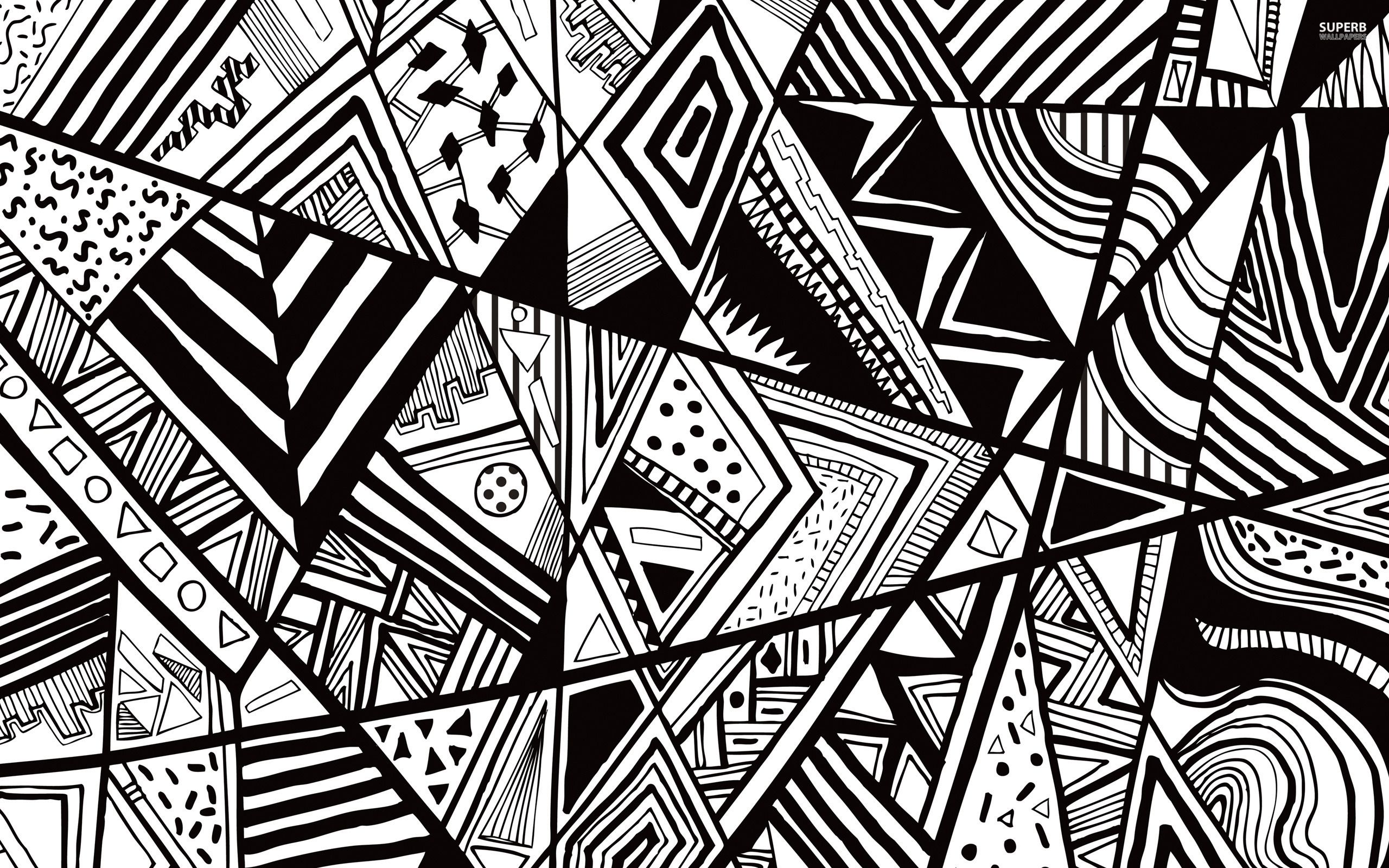 Art Black And White Patterns - HD Wallpaper 