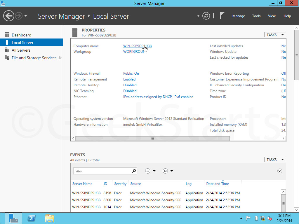 Click On Server Name - Windows Server 2012 R2 Standard Activated Os - HD Wallpaper 