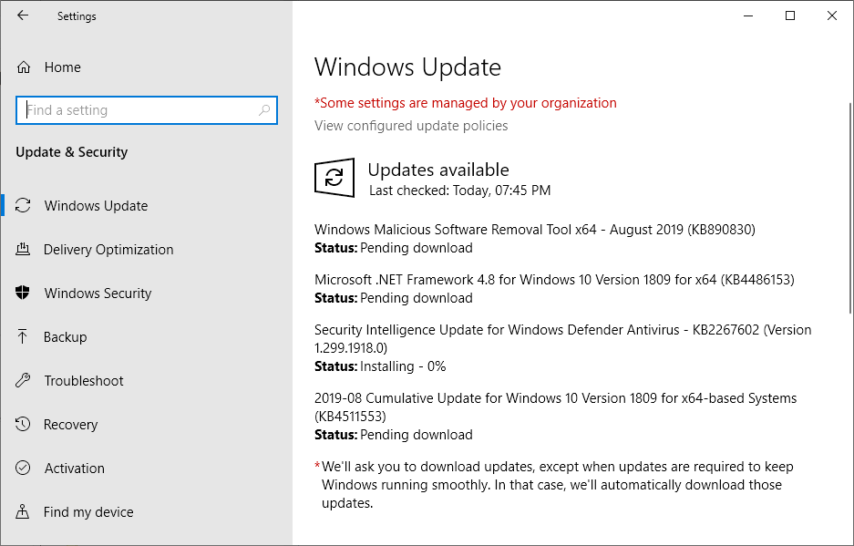 Microsoft Windows Security Updates August - 2019 08 Cumulative Update For Windows 10 Version 1809 - HD Wallpaper 