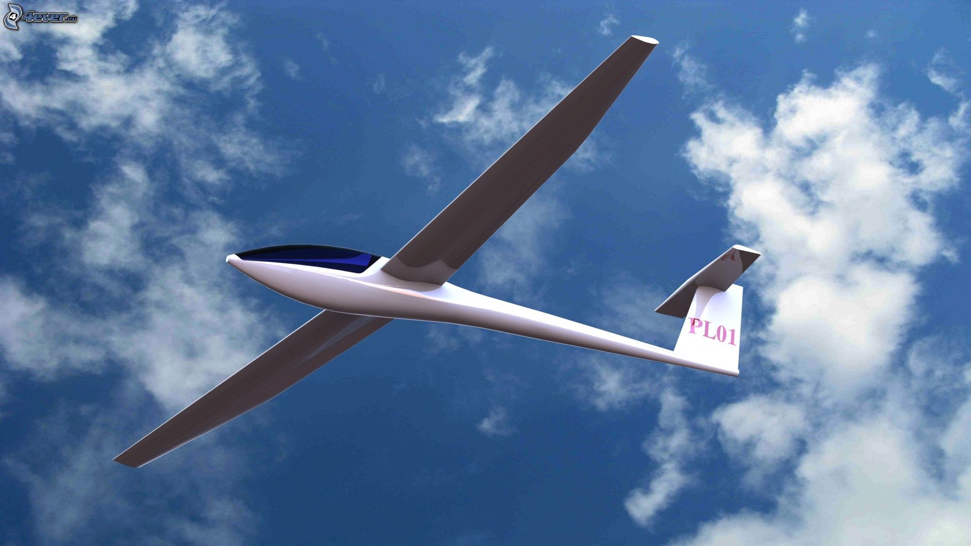 Glider, Clouds - Schweizer Sgs 2-32 - HD Wallpaper 