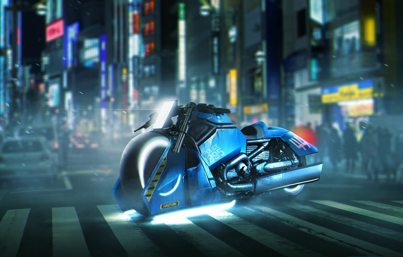 Photo Wallpaper Cinema, Harley Davidson, Bike, Movie, - Blade Runner 2049 Motorcycle - HD Wallpaper 