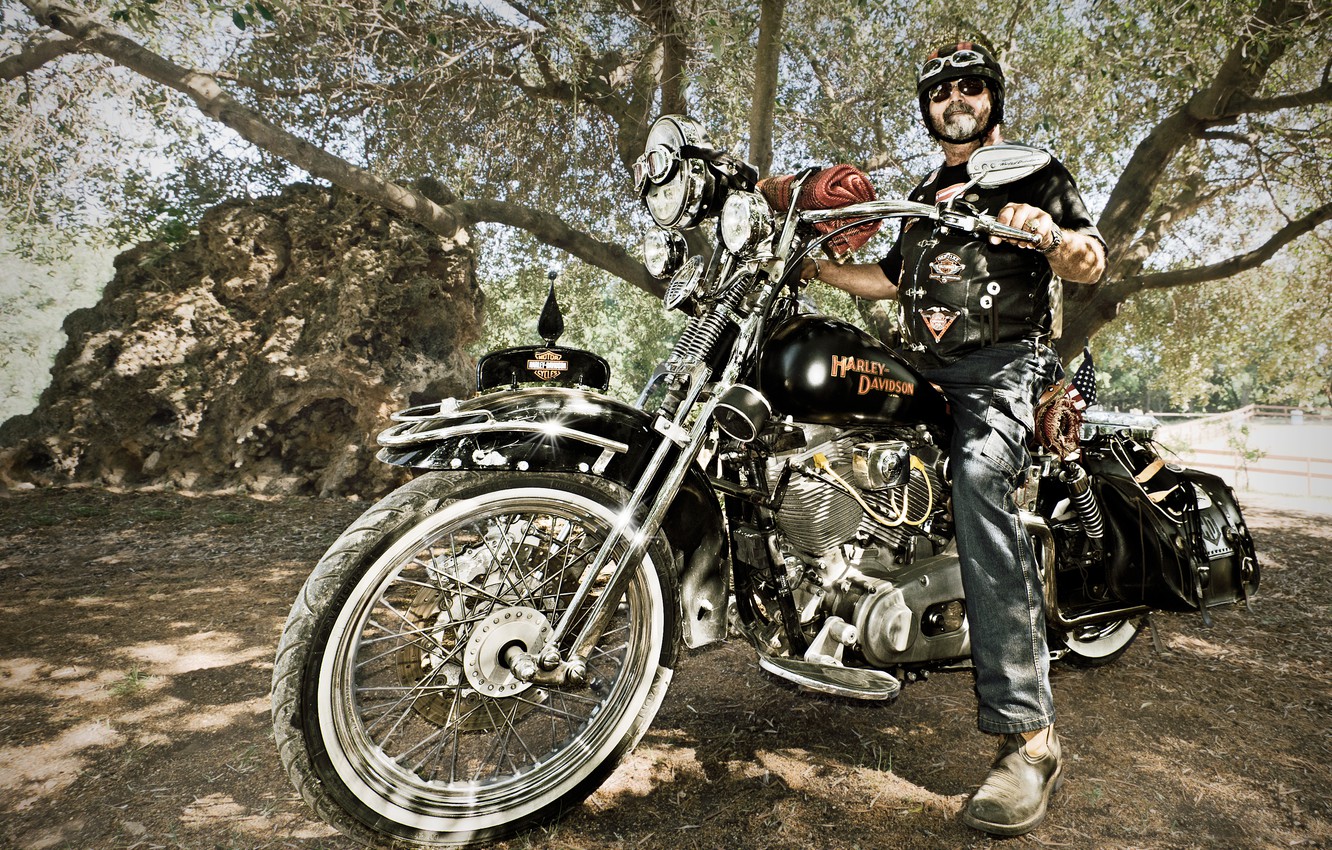 Photo Wallpaper Style, Motorcycle, Biker, Harley-davidson - Style Harley Davidson Bikers - HD Wallpaper 