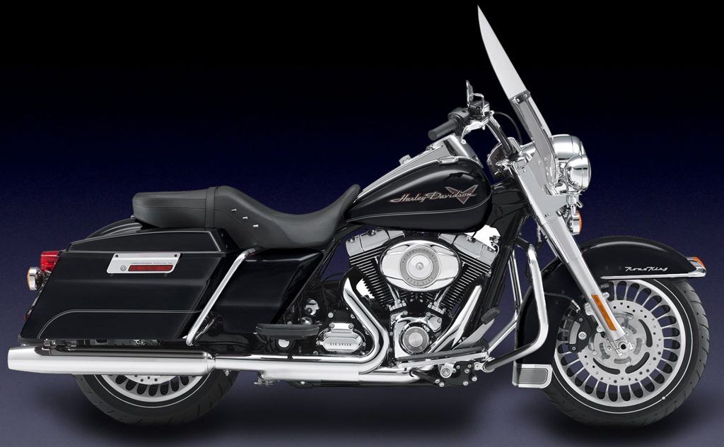 Harley Davidson Road King Black - HD Wallpaper 