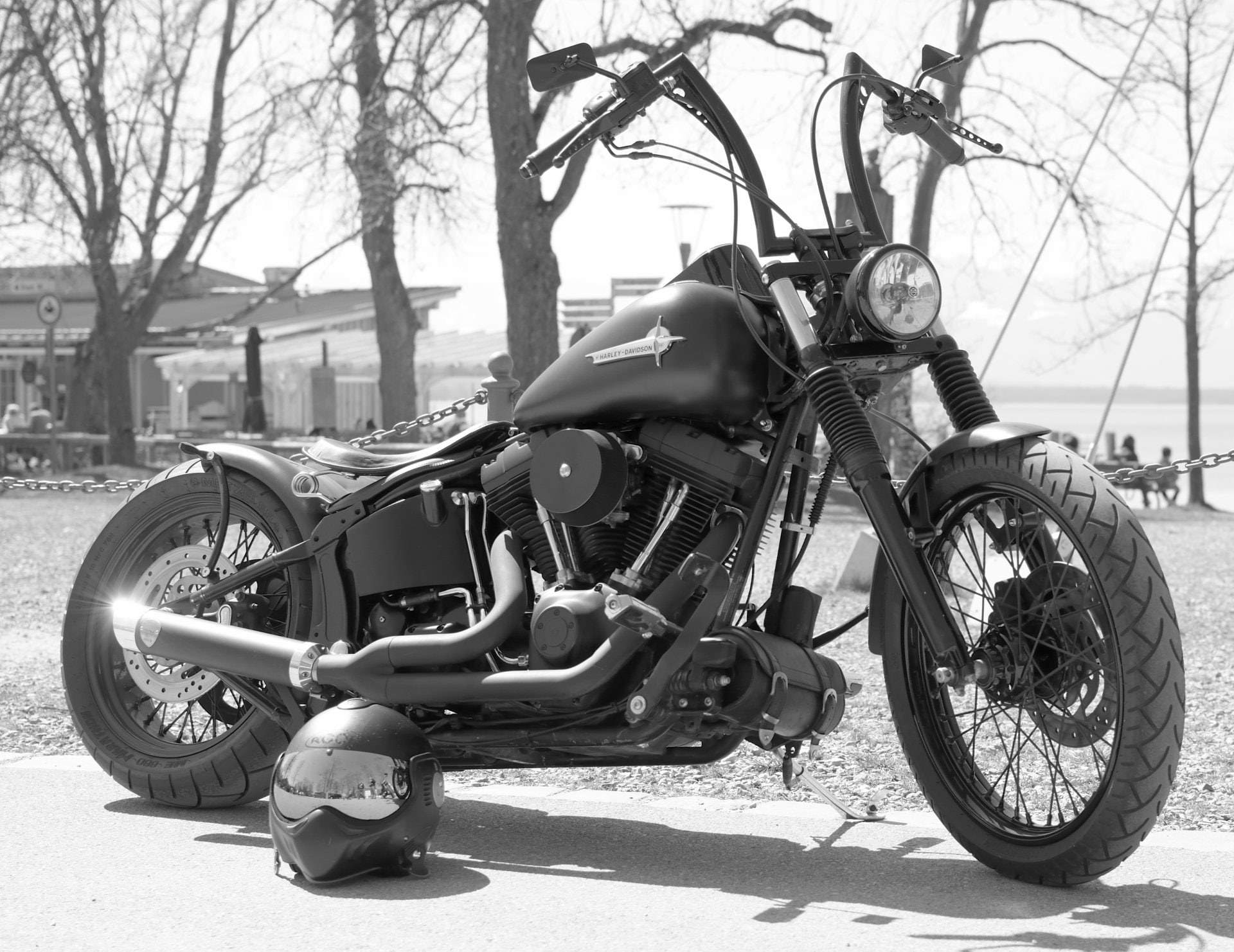 Motorbike Old Photo Black And White - HD Wallpaper 