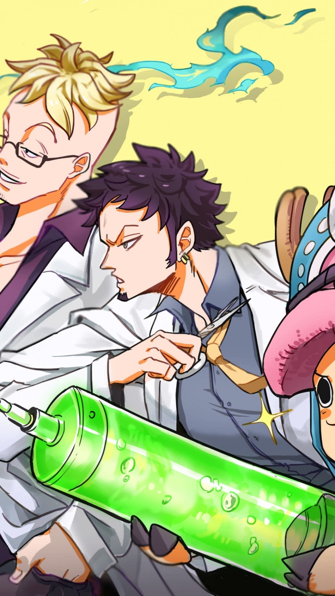 Trafalgar Law, Tony Tony Chopper, Marco, One Piece - One Piece Chopper And Law - HD Wallpaper 