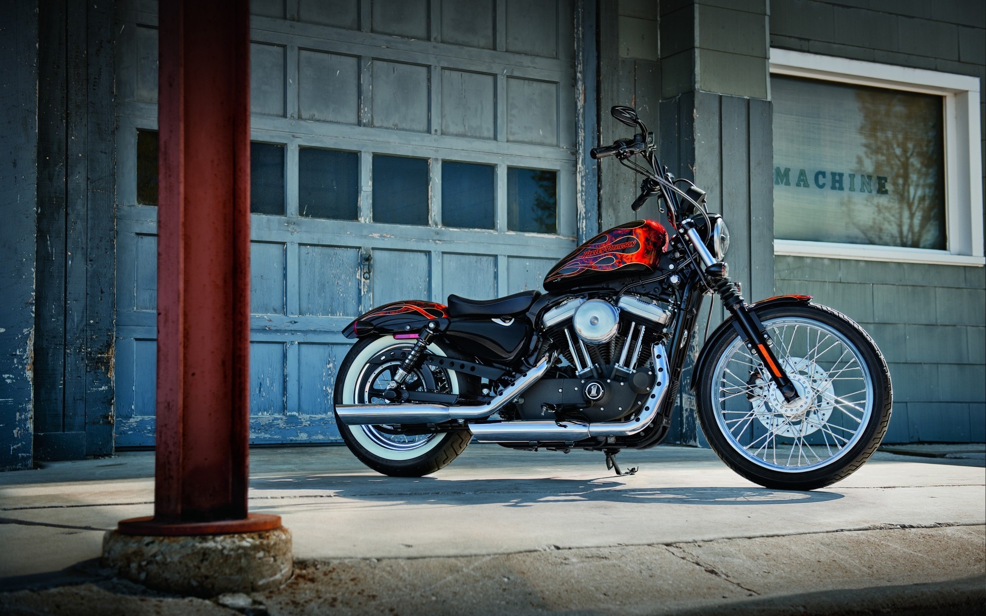 Harley Davidson Bike Wheel Street City Vehicle Transportation - Harley Davidson Sportster Hd - HD Wallpaper 