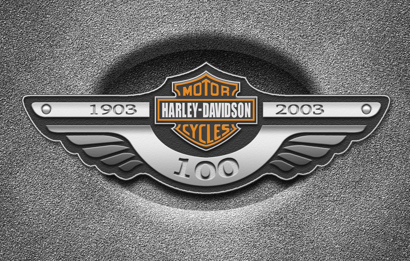 Photo Wallpaper Metal, Logo, Harley Davidson - Harley Davidson - HD Wallpaper 
