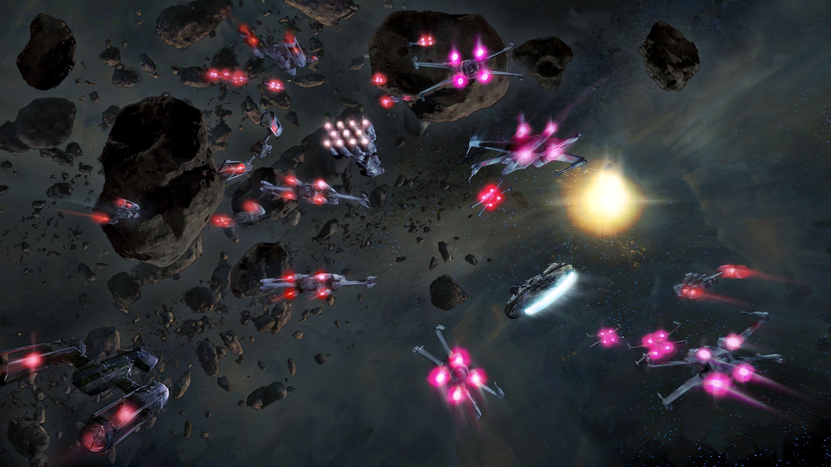 Wallpaper - Galactic Civil War Space Battle - HD Wallpaper 