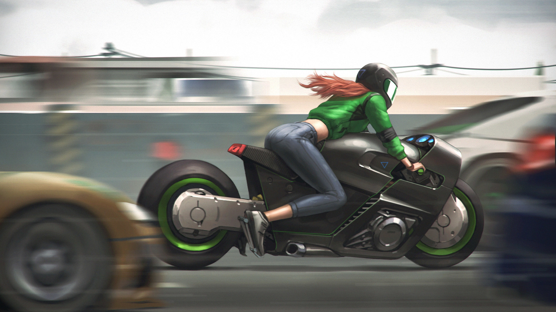 Biker Girl Wallpaper Iphone - HD Wallpaper 