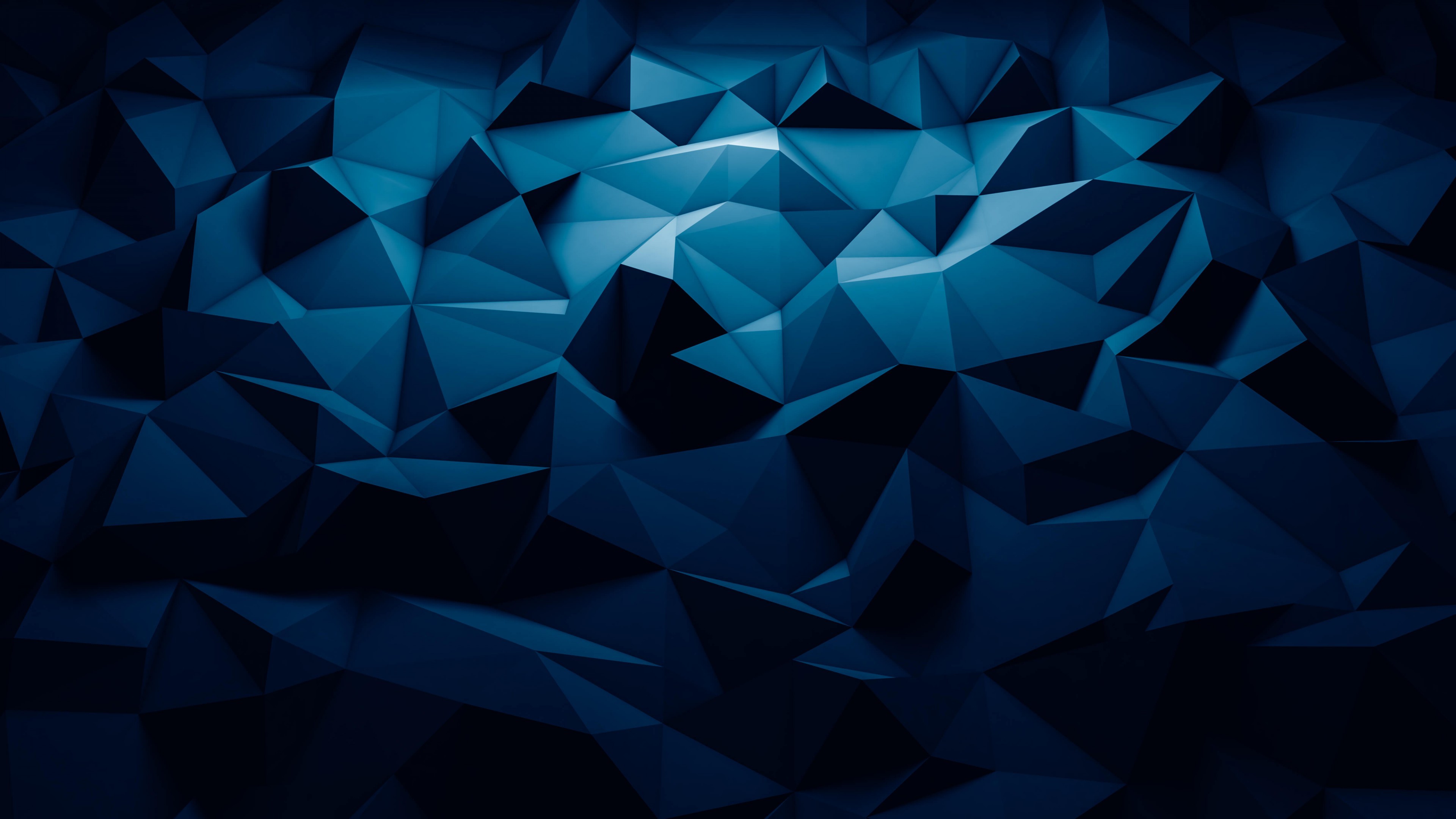 4uv0t9 Â - Blue Polygon Wallpaper 4k - HD Wallpaper 