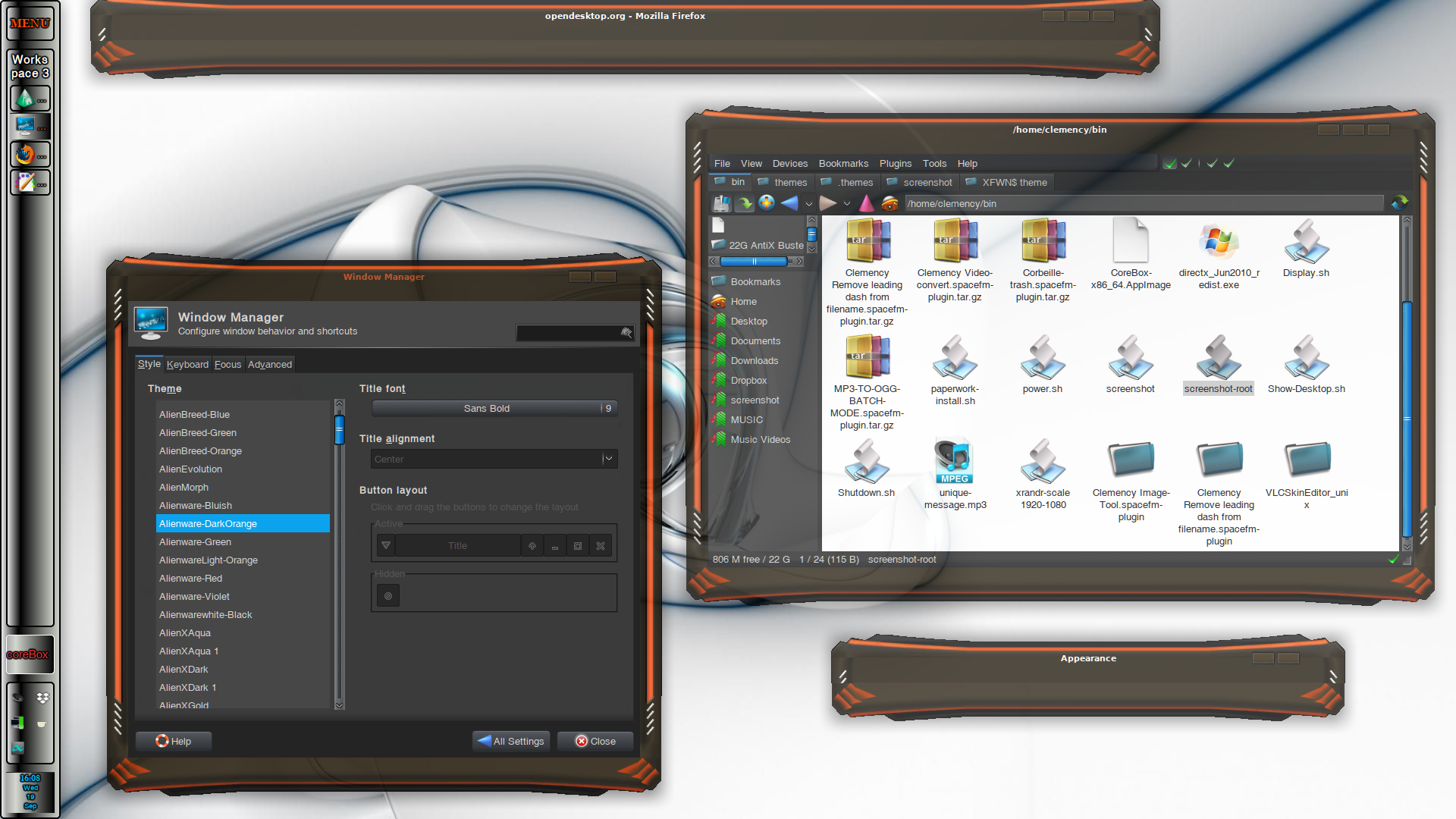 Xfce Alien Theme - HD Wallpaper 