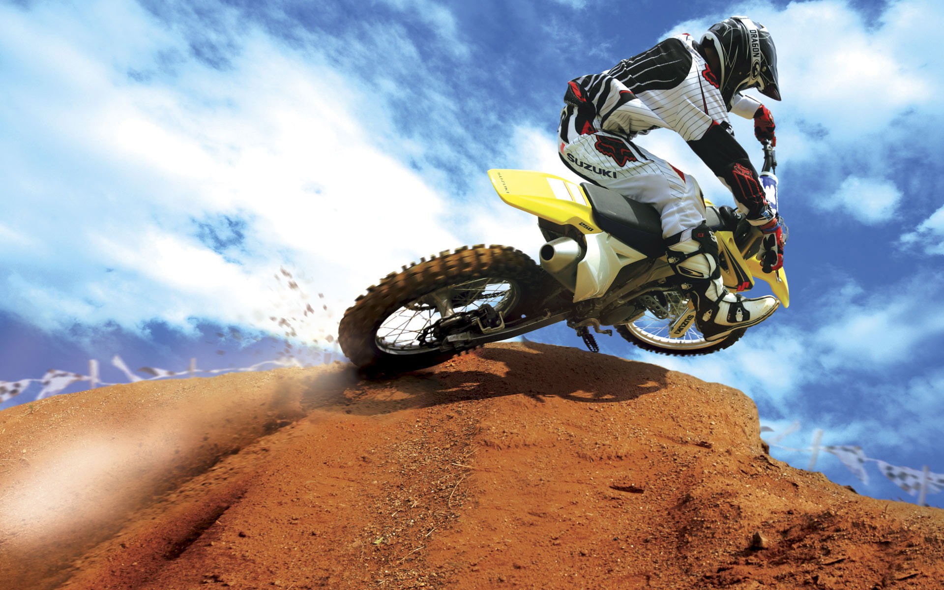 Motocross Bike Riding Sport Wallpaper - Suzuki Dirt Bike Wallpaper 4k - HD Wallpaper 
