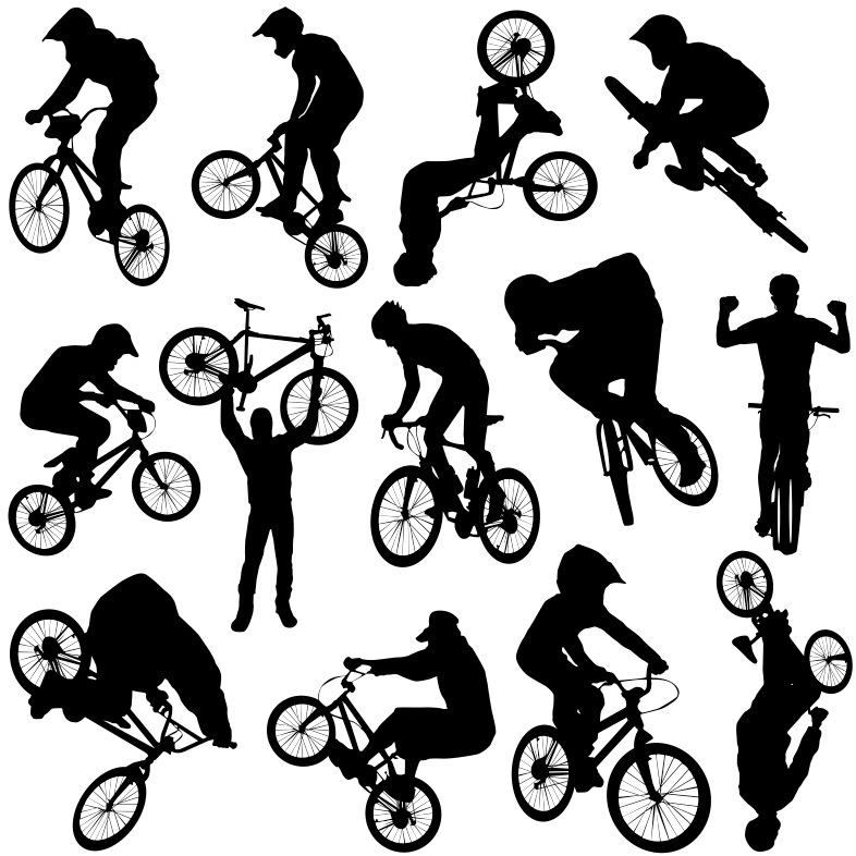 Bike Rider Clip Art - Bike Vector - HD Wallpaper 