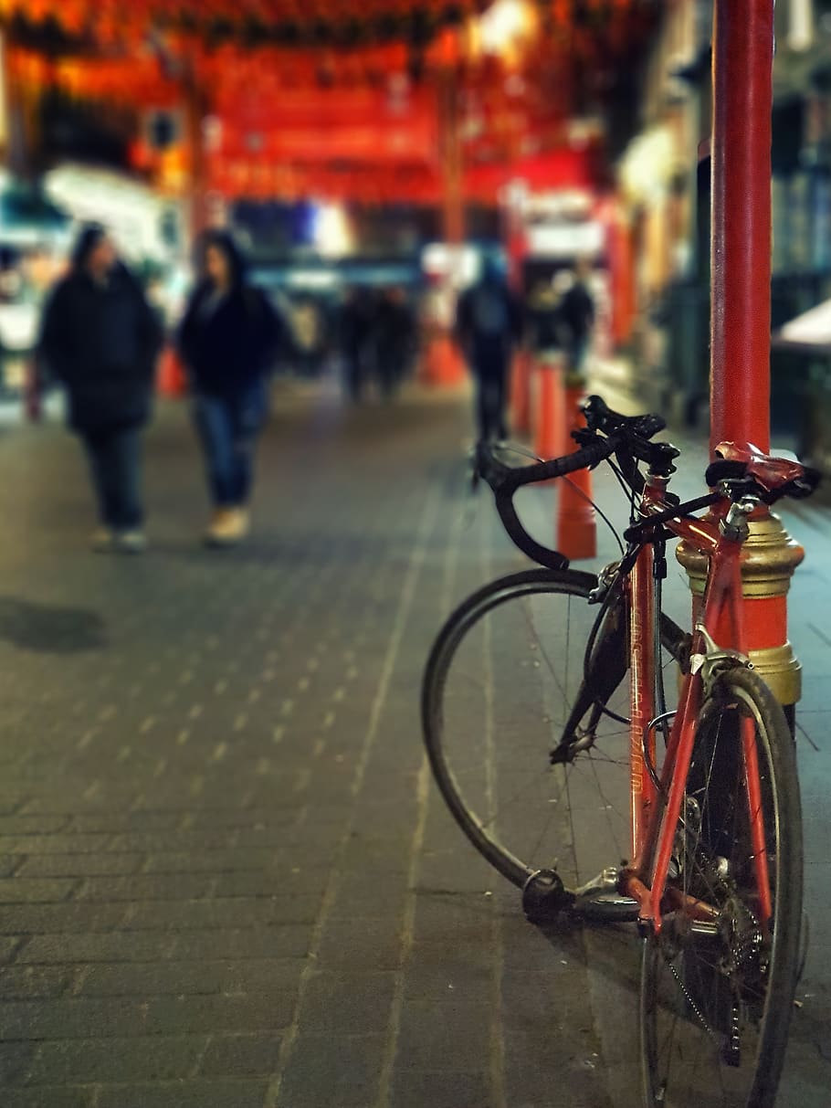 Bike, City, Night Life, Blur, Road, Human, Lifestyle, - HD Wallpaper 