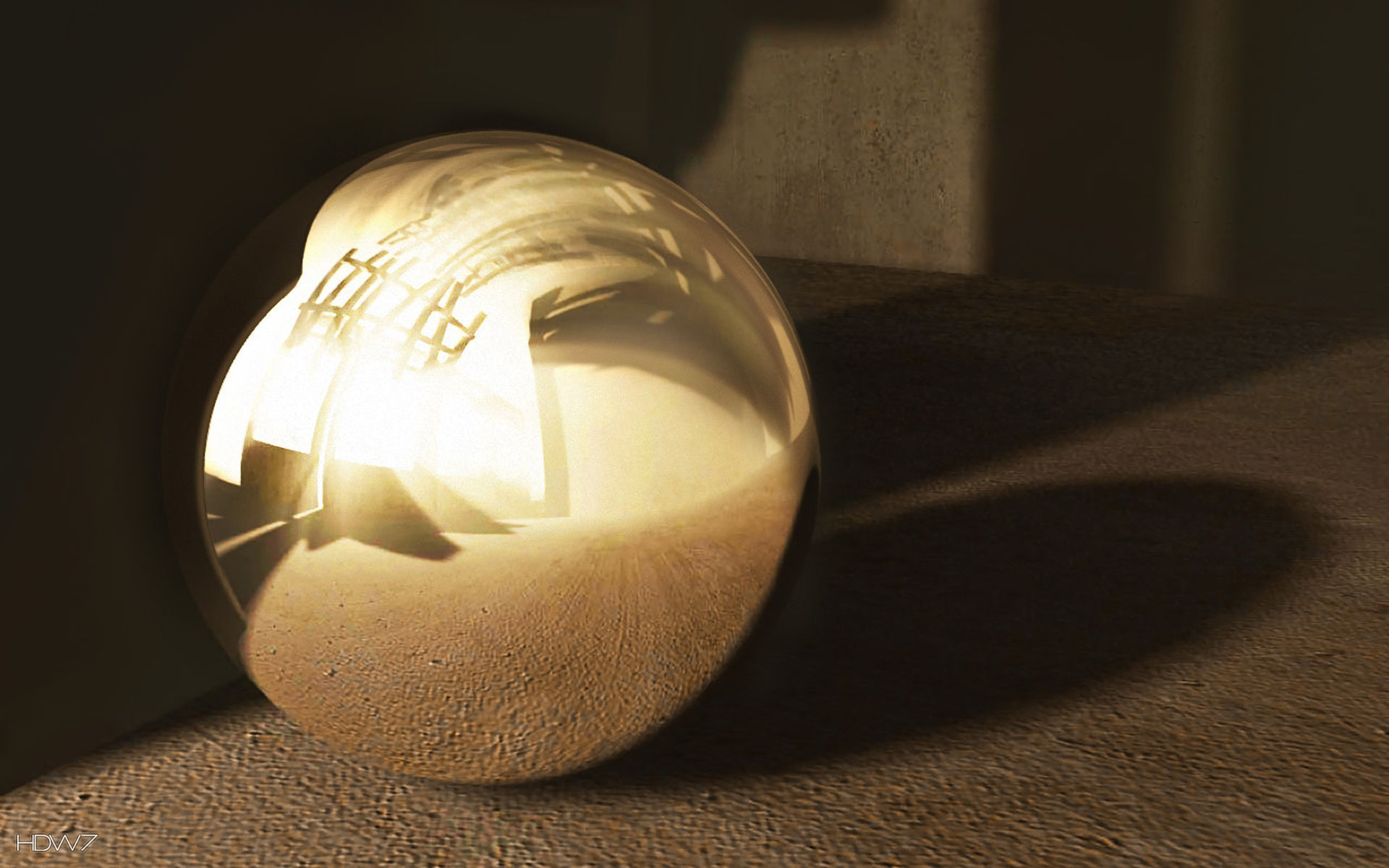 3d Ball Gold Reflective Shiny Mirror - Reflective Gold Mirror Background - HD Wallpaper 