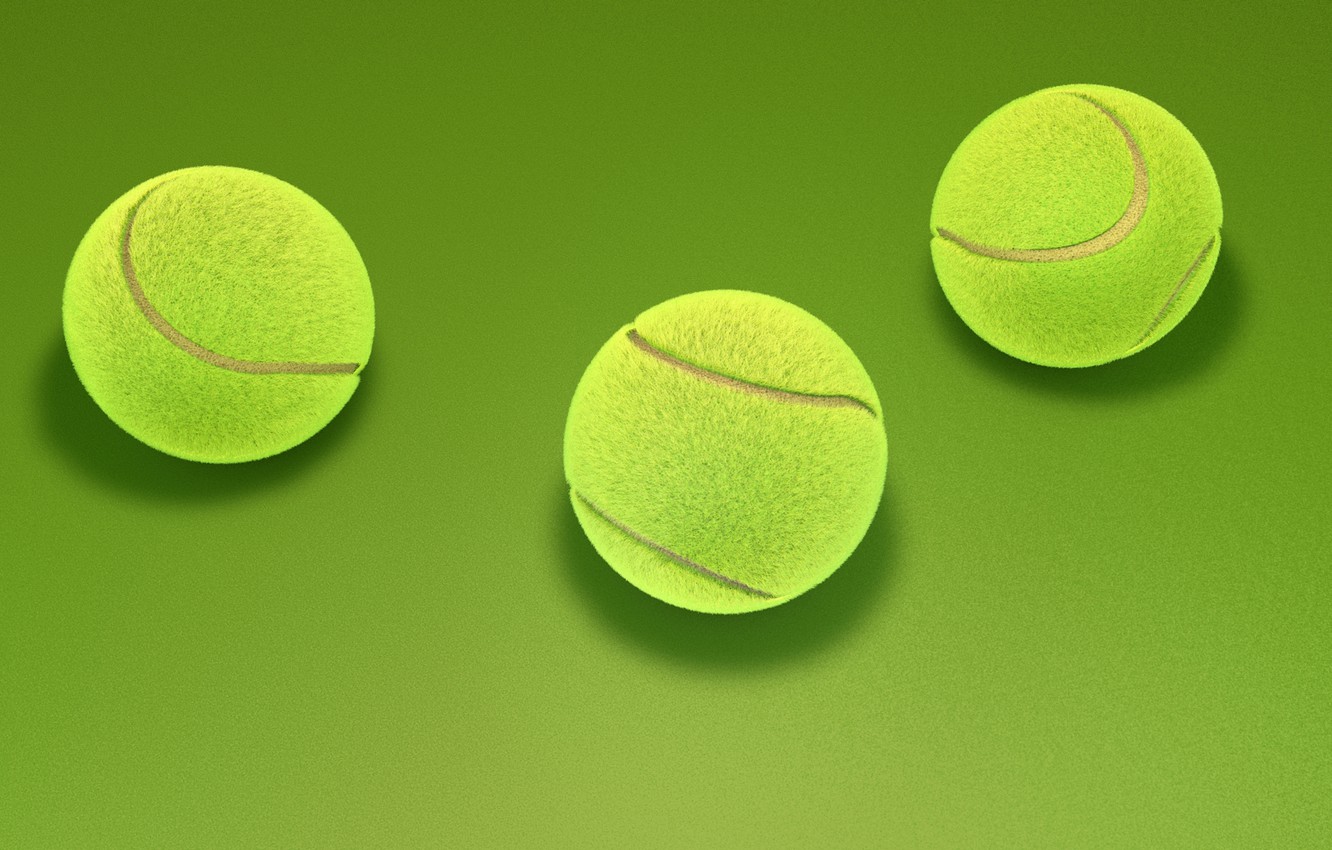 Photo Wallpaper Abstraction, Green, Background, Art, - Tennis - HD Wallpaper 