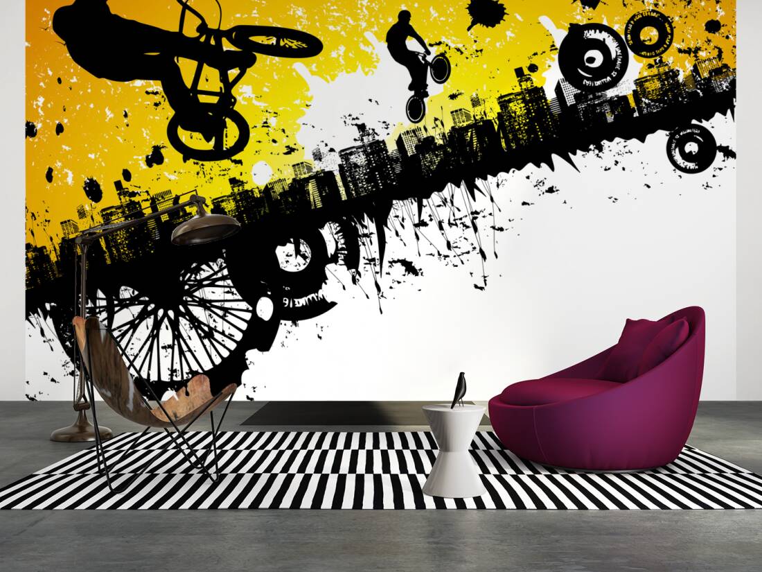 Livingwalls Photo Wallpaper Bmx Riders - Bmx Background - HD Wallpaper 