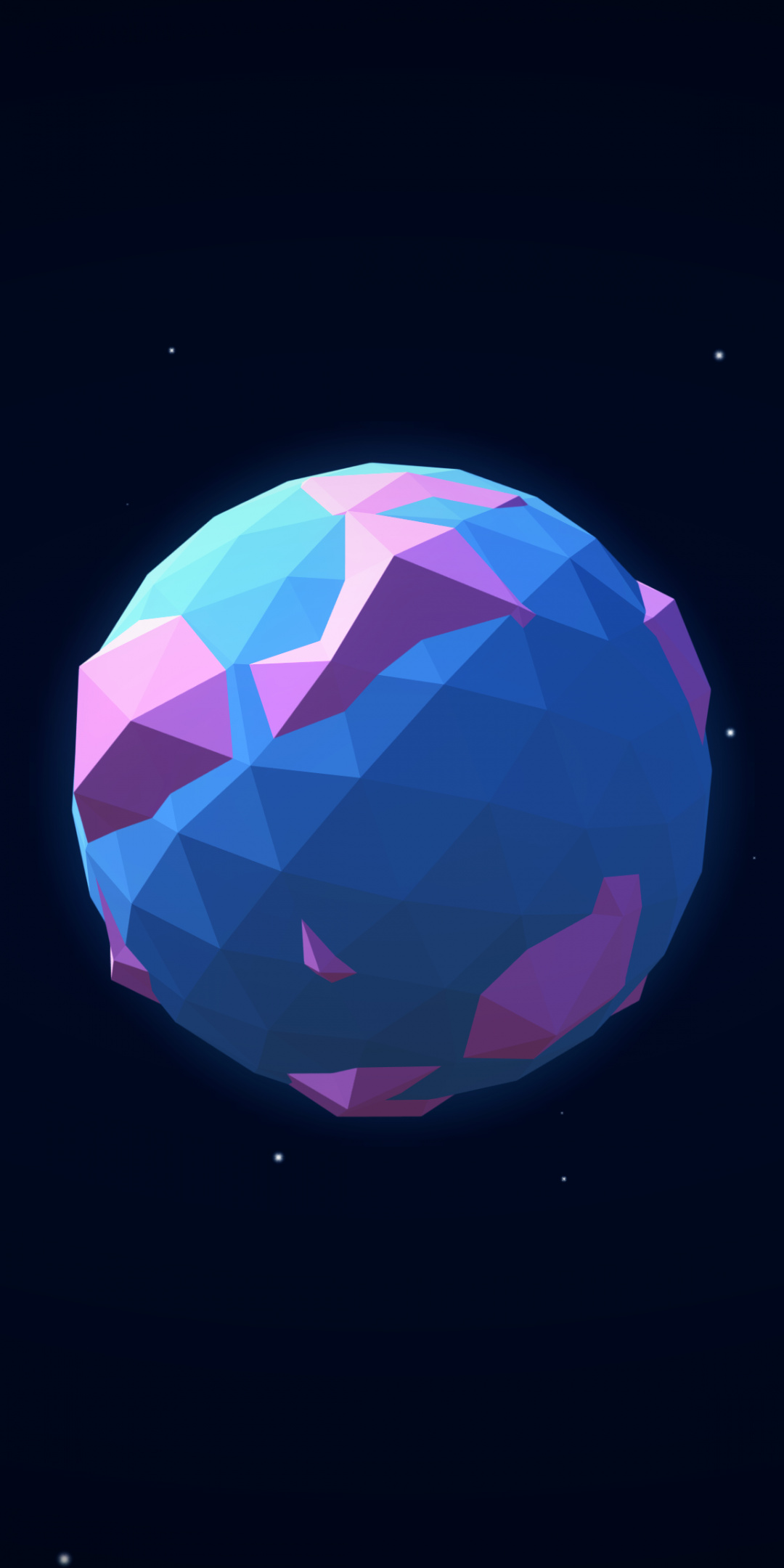Planet, Low Poly, Galaxy, Stars, 3d - Low Poly Planet - HD Wallpaper 