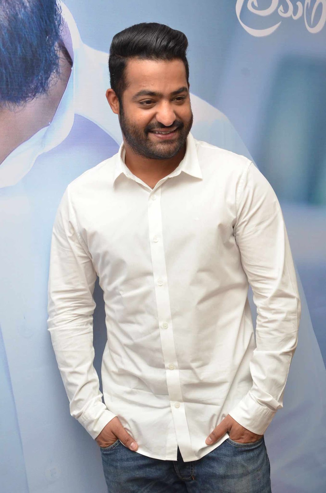 Jr Ntr In White Shirt - HD Wallpaper 