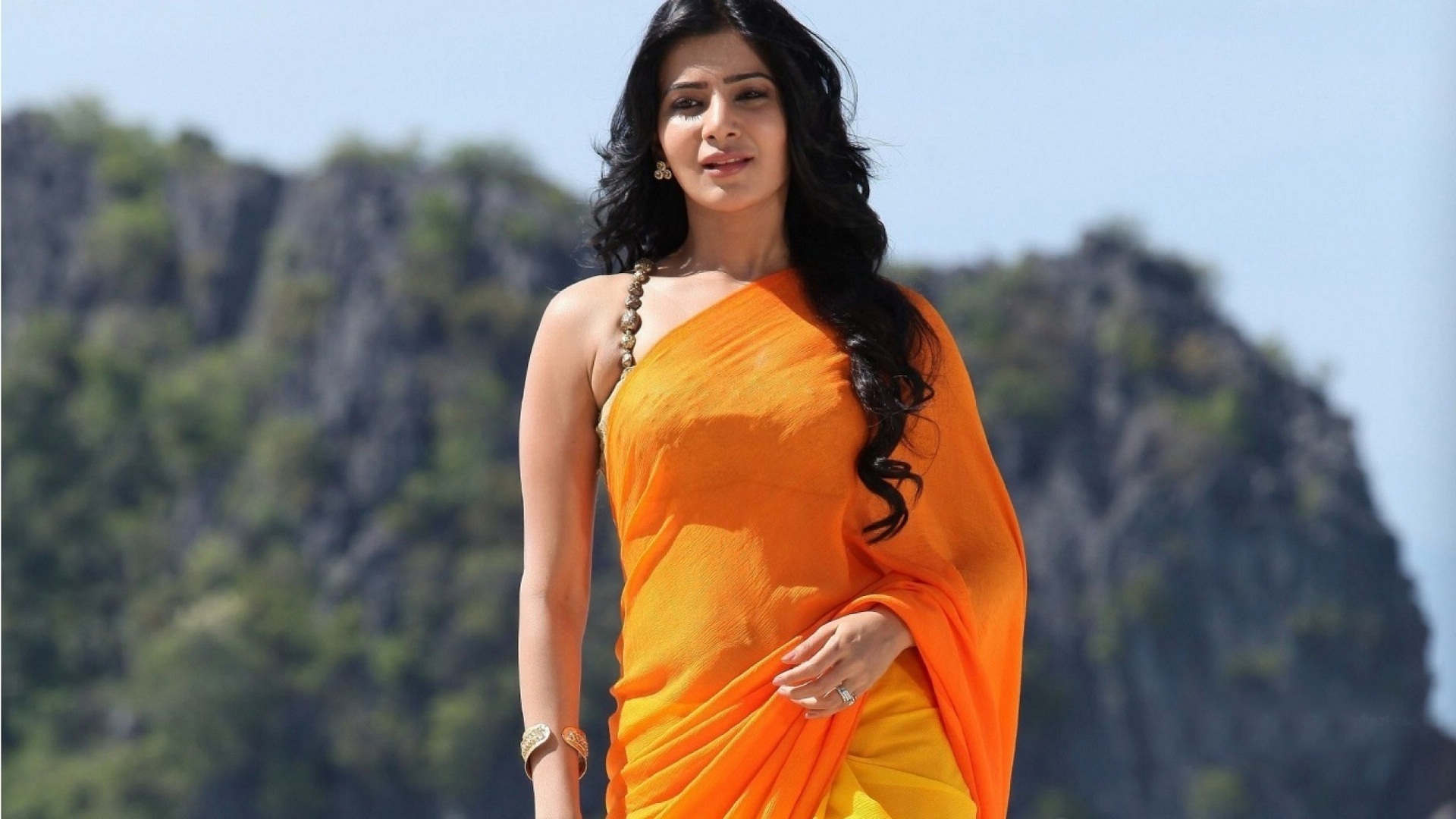 Samantha Ruth Prabhu In Hot Saree - 1920x1080 Wallpaper Samantha Ruth Prabhu In Hot Saree - 1920x1080 Wallpaper