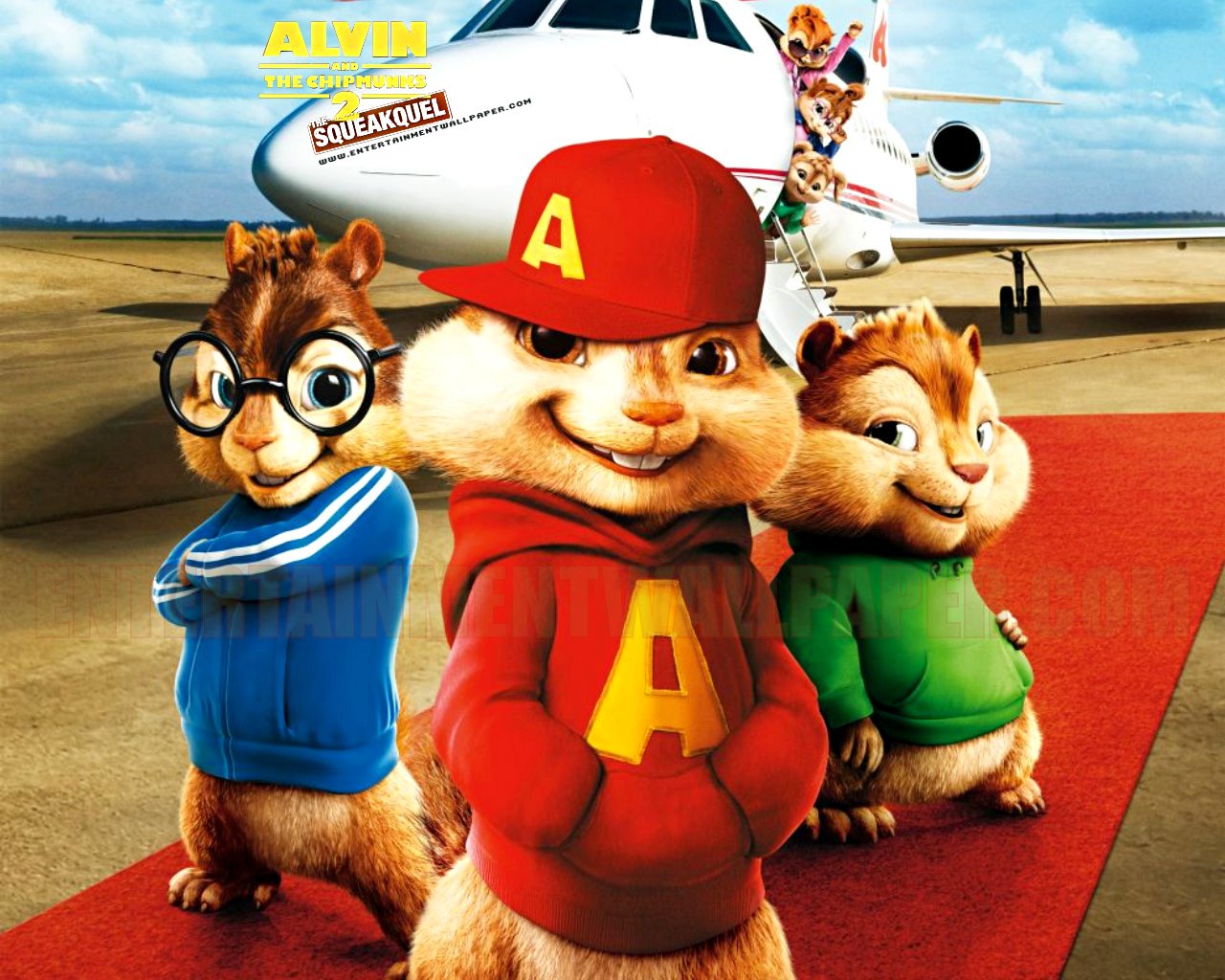 Squeaquel Wallpaper - Alvin And The Chipmunks 2 - HD Wallpaper 