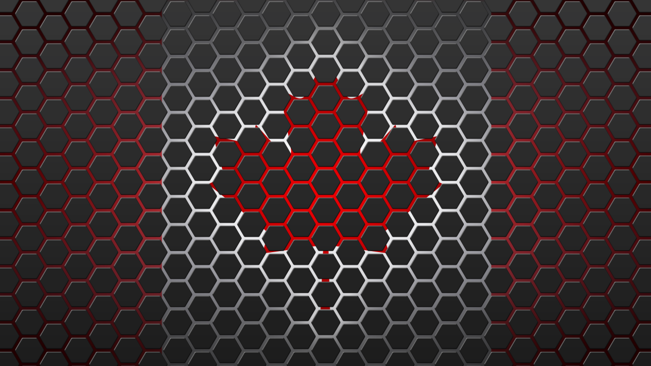 Canada Flag Hexagon Design Wallpapers - Hexagon Style - HD Wallpaper 