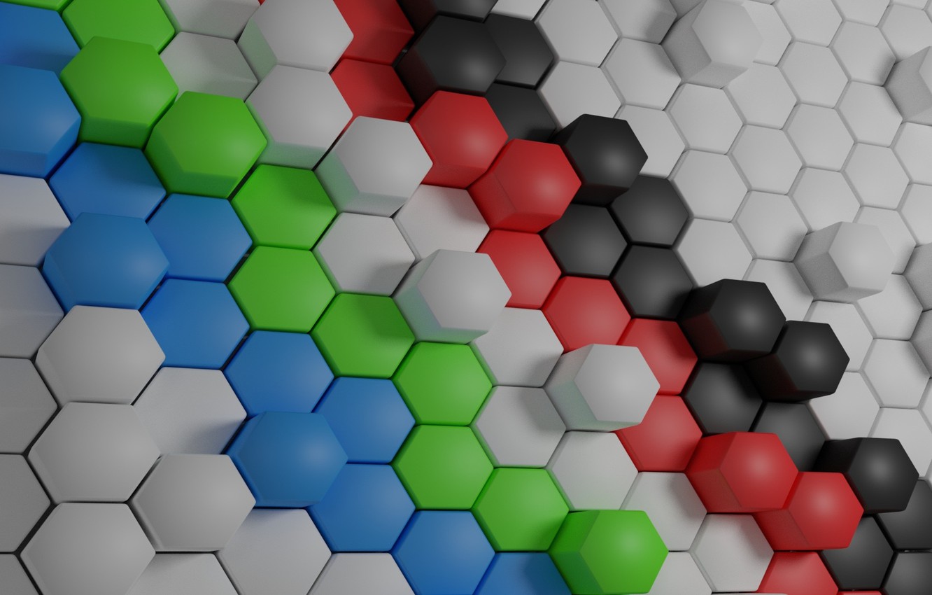 Photo Wallpaper Surface, Shaped Background, Hexagon - Colored Hexagon - HD Wallpaper 