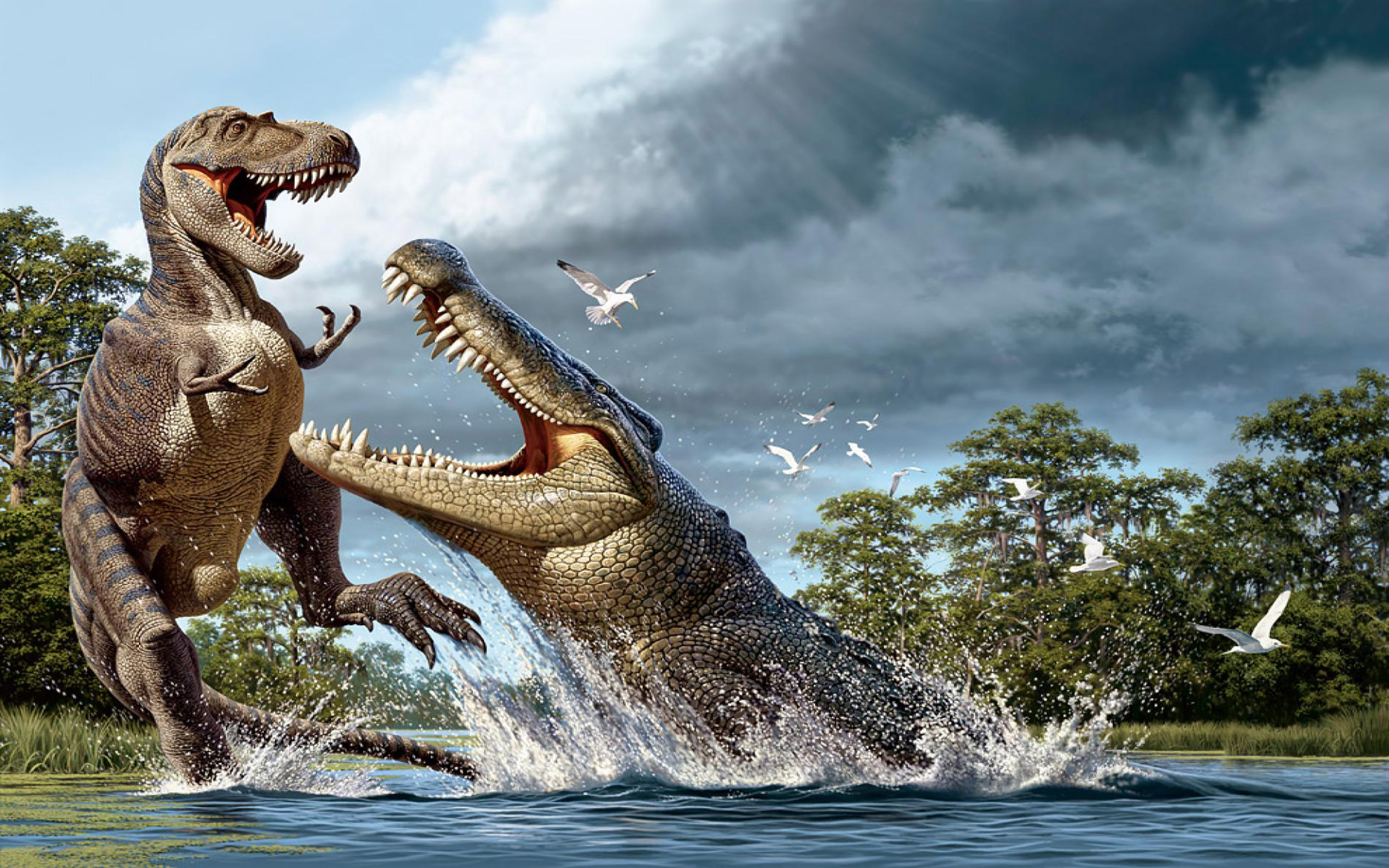 Deinosuchus T Rex - HD Wallpaper 
