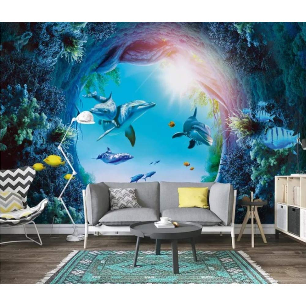 Under Water Cave Murals - HD Wallpaper 