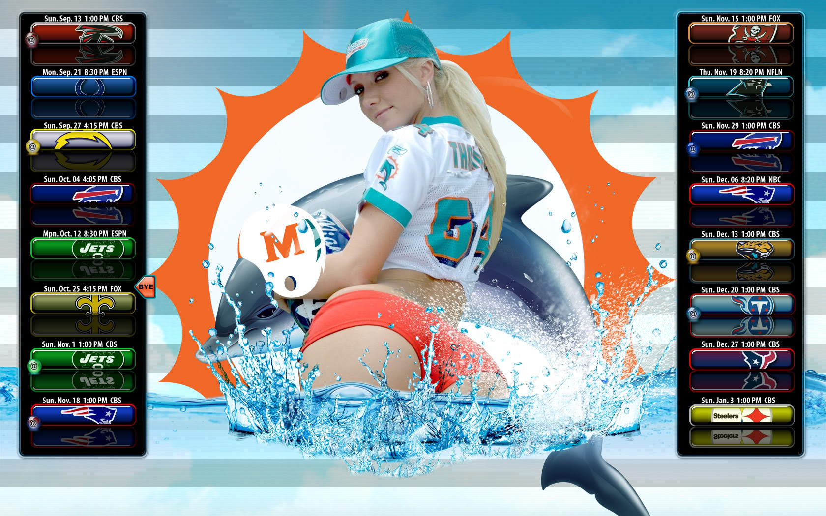 Miami Dolphins Wallpaper Hd - Miami Dolphins Screensavers Free - HD Wallpaper 
