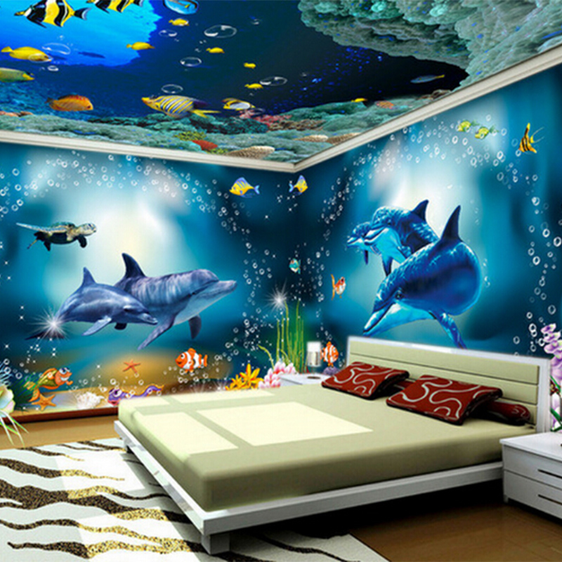 Customize Cheap New Pvc 3d Waterproof Wall Paper Ceiling - Bedroom Glow In The Dark Wall Murals - HD Wallpaper 
