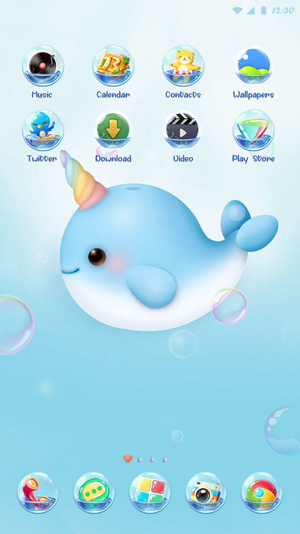 Cute Dolphin - Background Av Kawaii Blue - HD Wallpaper 