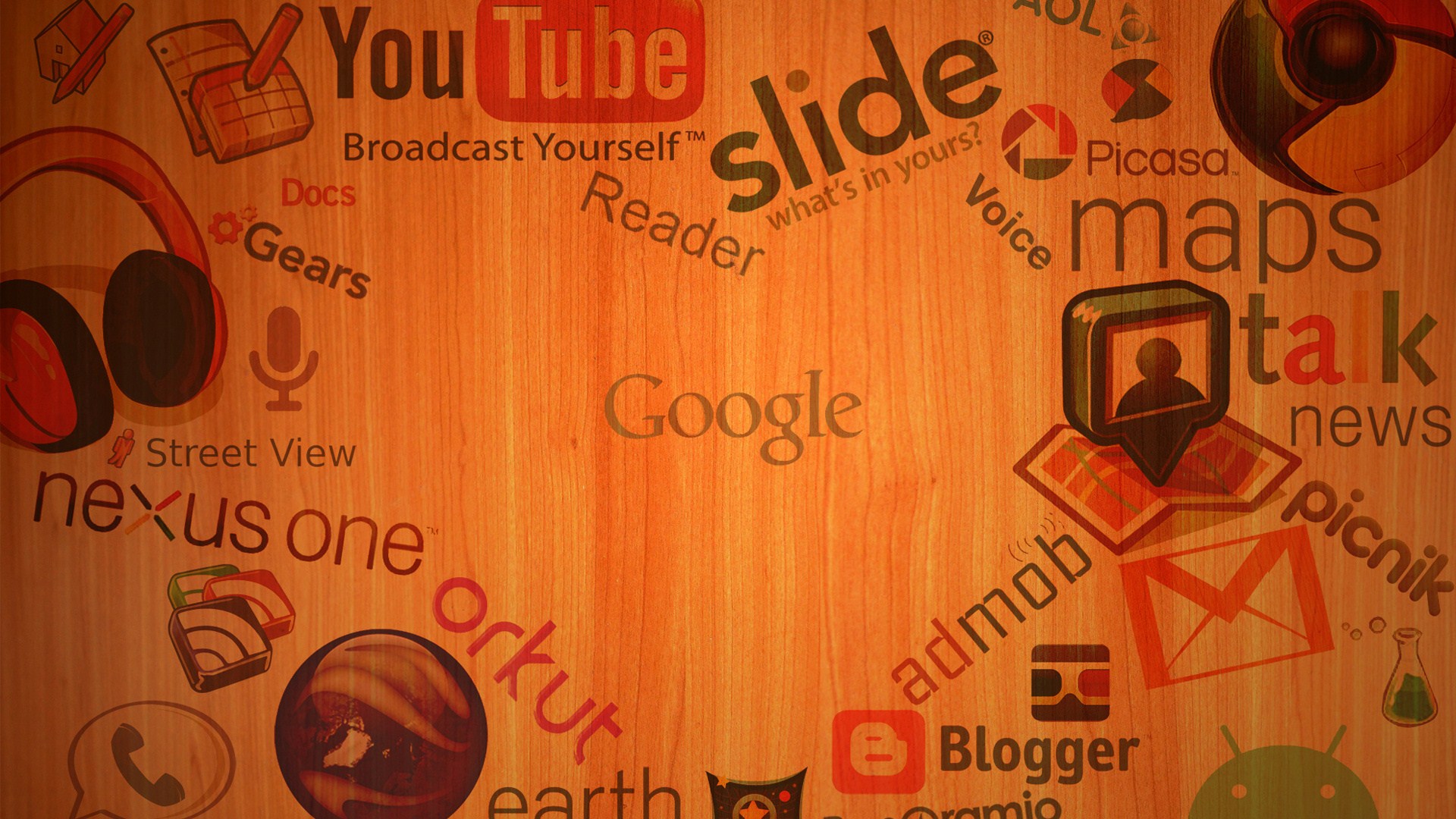 Google Wood Background - HD Wallpaper 