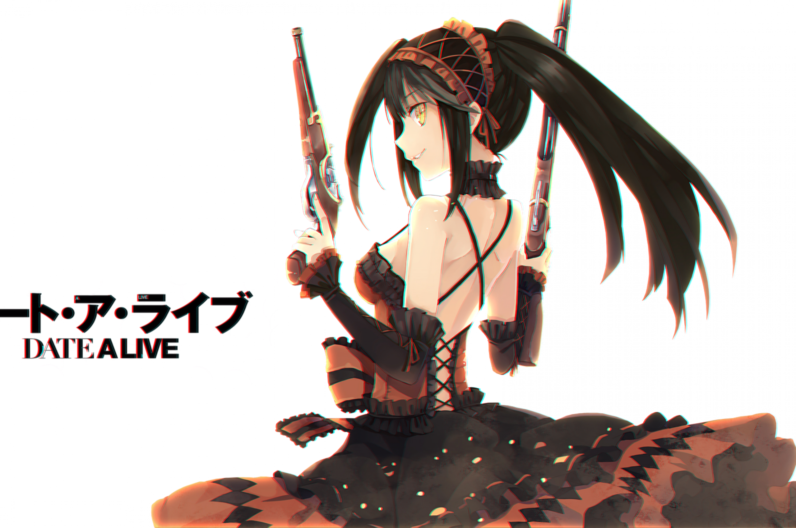 Date A Live, Tokisaki Kurumi, Guns, Dress - Date A Live Kurumi Wallpaper Android - HD Wallpaper 