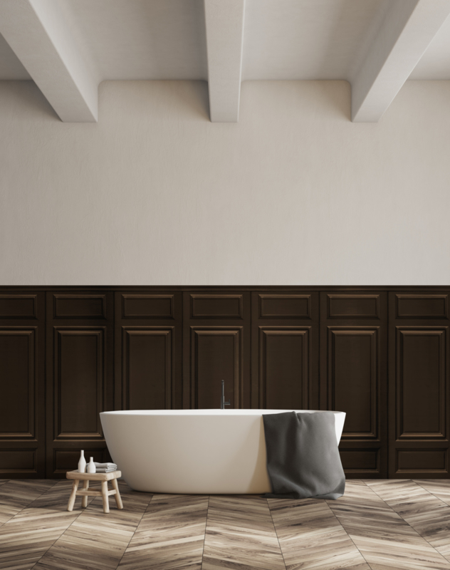 Wood Paneling And Wallpaper Interior Design - HD Wallpaper 
