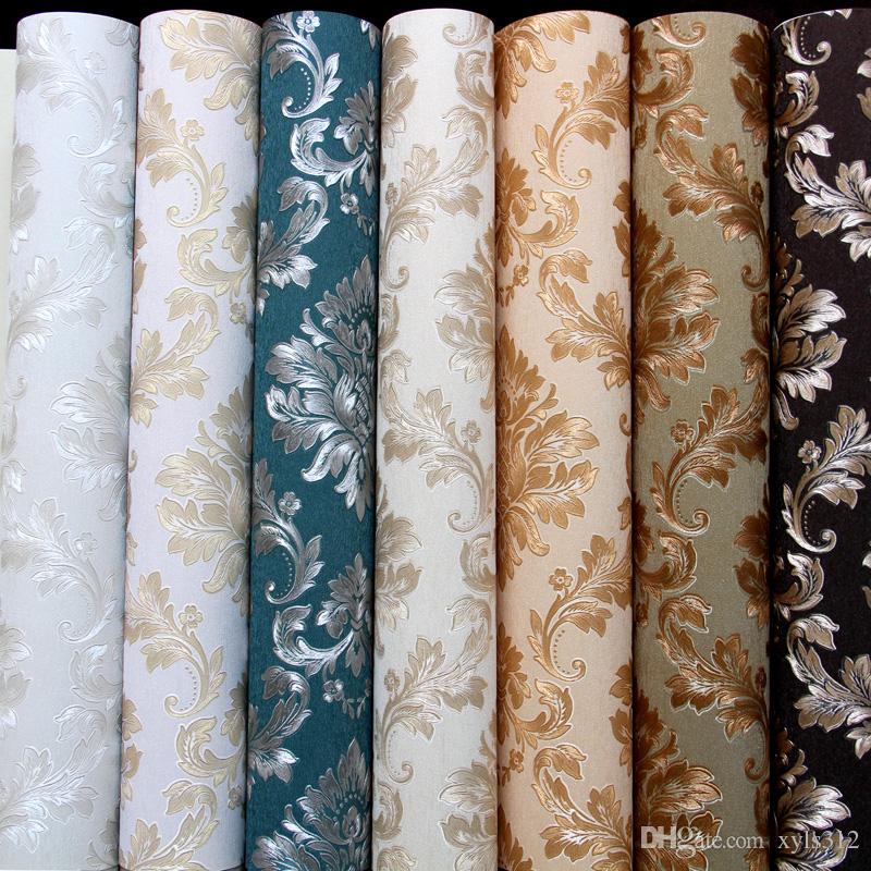 Green And Gold Wallpaper White Gold Wallpaper For Living Room